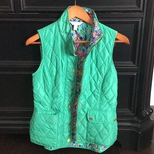 XS Lilly Pulitzer green vest